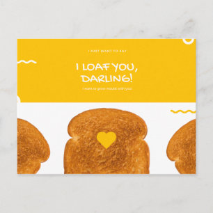 Cartão Postal Esboços de Círculo Amarelo Divertidos Toaste Amor