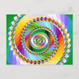 Cartão Postal Escadaria de Sonhos Fantasia Fractal