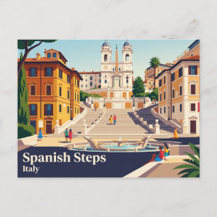Cartão Postal Escadaria Espanhola Itália
