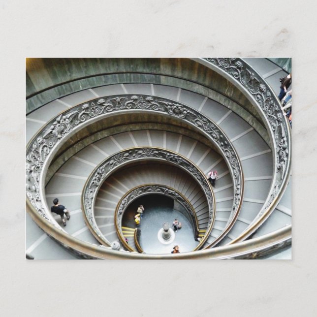 Cartão Postal Escadaria Espiral, Museu do Vaticano, Cartão-posta (Frente)