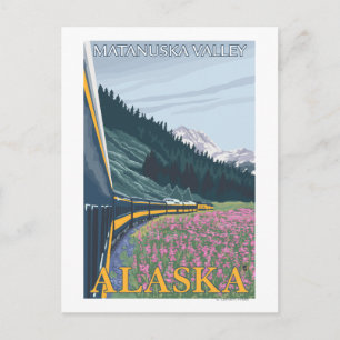 Cartão Postal Escala de Ferrovia do Alasca - Vale de Matanuska, 
