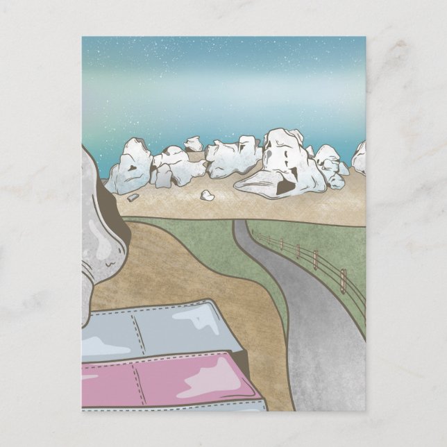 Cartão Postal Escalada em bloco em Castle hill Nova Zelândia (Frente)