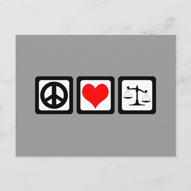 Cartão Postal Escalas de justiça (Frente)