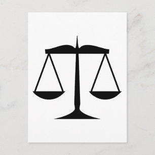 Cartão Postal Escalas de Justiça (Lei)