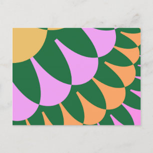 Cartão Postal Escalas laranja e verde