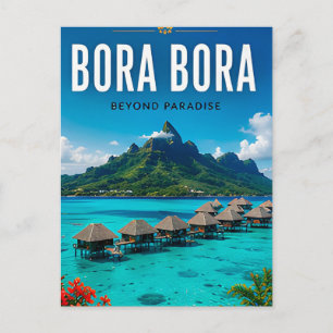 Cartão Postal 🏝️ Escape Tropical ao Lago de Bora Bora