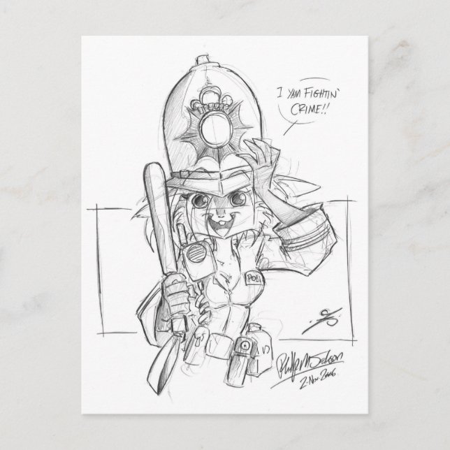 Cartão Postal Escarlet_Polícia (Frente)