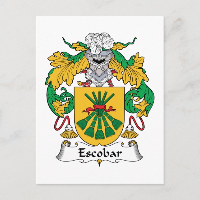 Cartão Postal Escobar Family Crest (Frente)