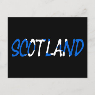 Cartão Postal Escócia sobreposta à Scottish Flag pcnt