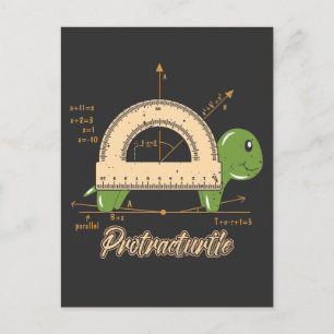 Cartão Postal Escola Adorável de Protrator de Matemática de Ta