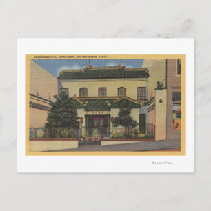 Cartão Postal Escola chinesa em Chinatown - São Francisco, CA