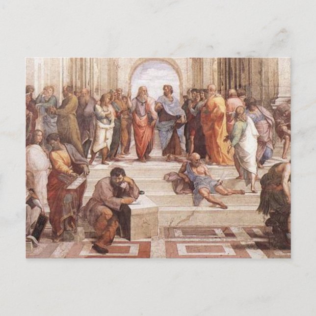 Cartão Postal Escola de Atenas (Frente)
