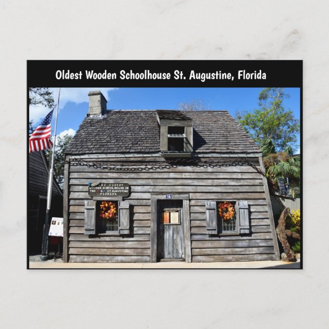 Cartão Postal Escola de Madeira mais antiga (Frente)