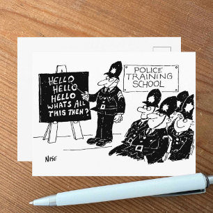 Cartão Postal Escola de Treinamento da Polícia Divertida
