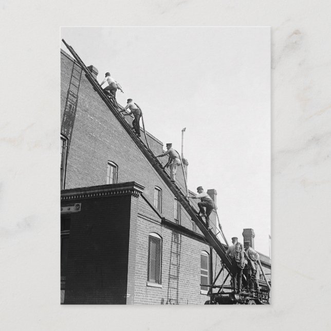 Cartão Postal Escola de treinamento dos bombeiros, 1920 (Frente)