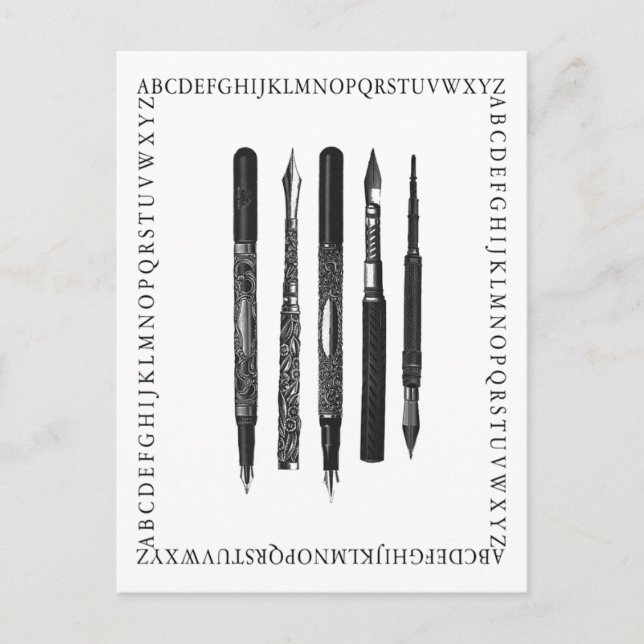 Cartão Postal Escola do alfabeto (Frente)