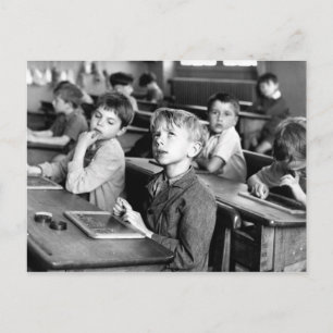 Cartão Postal Escola Paris - 1956 - Robert Doisneau