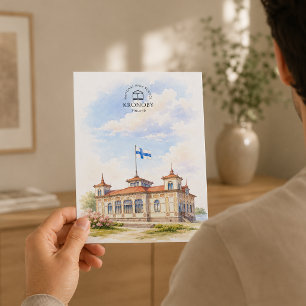 Cartão Postal Escola Secundária Nacional, Kronoby, Finlândia V