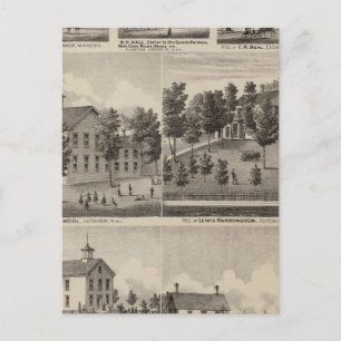 Cartão Postal Escola, Seminário, Residências, Minnesota