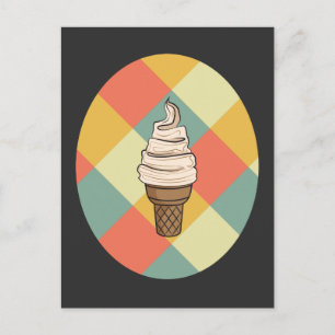 Cartão Postal Escolha um Flavor: Sorvete retrô Cone Vintage