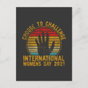Cartão Postal Escolher desafiar o Dia Internacional da Mulher 70