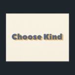 Cartão Postal Escolher tipografia 3D tipo Bold Inspiron Azul<br><div class="desc">Um design de tipografia 3D divertido e ousado com as palavras Escolher tipo em azul Marinho.</div>