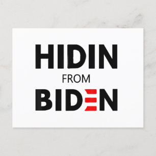 Cartão Postal ESCONDIDO DA BIDEN engraçada campanha política Joe