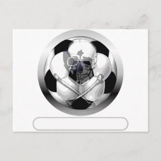 Cartão Postal Escória de futebol - Caveira e Crossbones