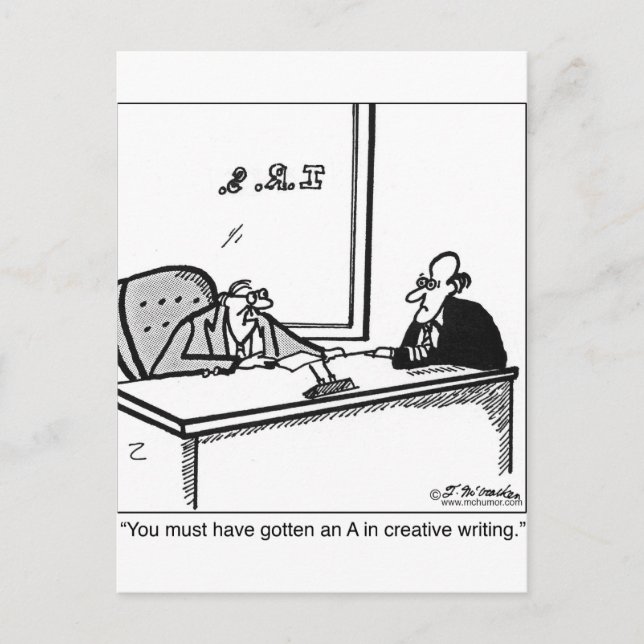 Cartão Postal Escrevendo criativo sobre devolução de impostos (Frente)