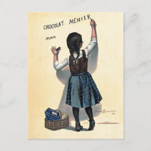 Cartão Postal Escrevendo de chocolate