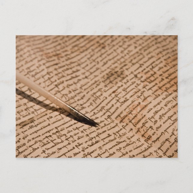 Cartão Postal Escrevendo Vintage (Frente)