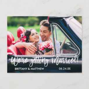 Cartão Postal Escrita em Pincel Salve a data em que nos casamos