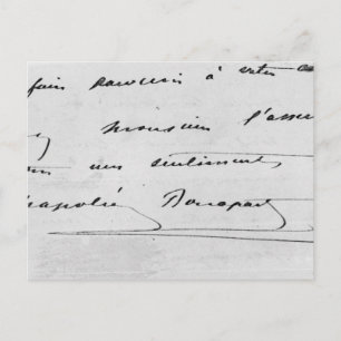 Cartão Postal Escrita manual e assinatura