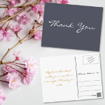 Cartão Postal Escrito Dourado Roxo Elegante Moderno - Muito Obri<br><div class="desc">Crie seu próprio personalizado,  personalizado,  elegante roxo empoeirado moderno e branco,  obrigado nota postal. Basta inserir sua mensagem / obrigado nota. Elegante obrigado anote cartão postal para uso no casamento,  casamento aniversário,  aniversário,  graduação,  chá de panela,  chá de fraldas,  feriados ou qualquer outra correspondência relacionada a ocasião especial.</div>