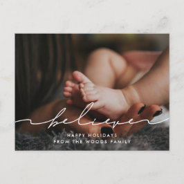 Cartão Postal Escrito manual moderno Foto crê