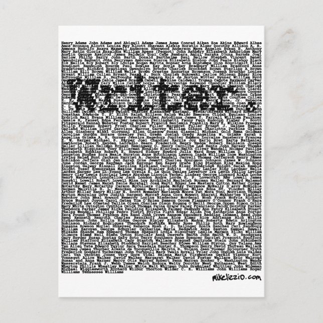 Cartão Postal Escritor. (Frente)