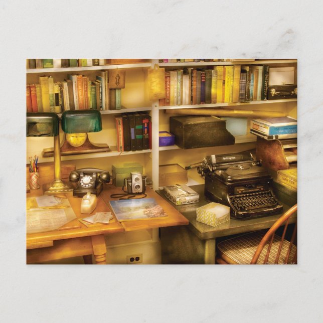 Cartão Postal Escritor - A mesa de um escritor (Frente)