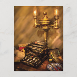 Cartão Postal Escritor - Máquina de Digitalização Remington