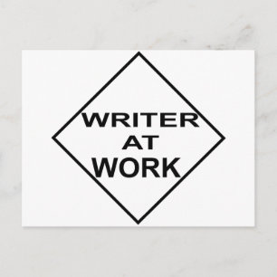 Cartão Postal Escritor no Trabalho - Presente para Escritores
