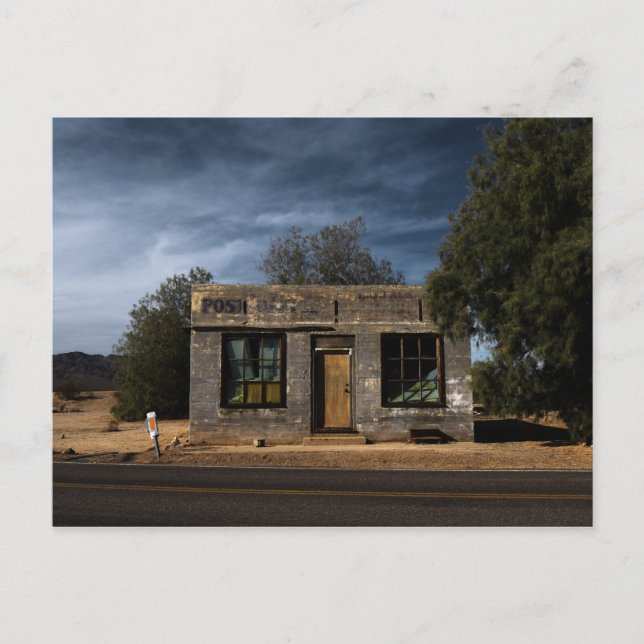 Cartão Postal Escritório de Posto abandonado em Kelso California (Frente)