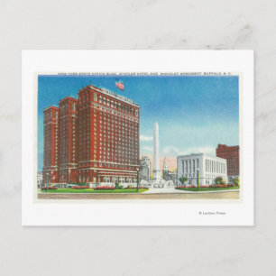 Cartão Postal Escritório do Estado NY, Hotel Statler