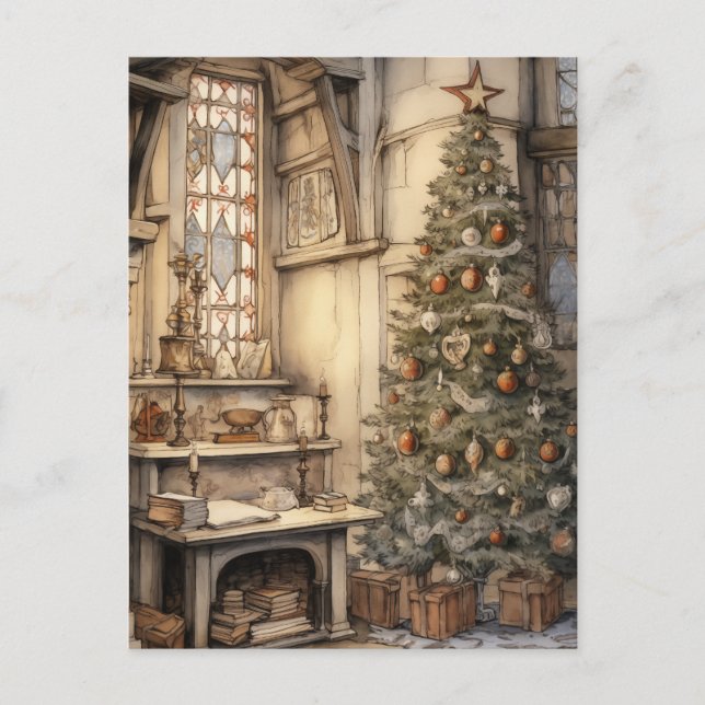Cartão Postal Escritório natais vintages (Frente)