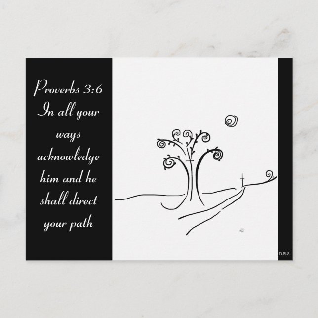 Cartão Postal Escritura com imagem design original (Frente)