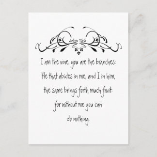 Cartão Postal Escritura, John 5:15 Eu sou a Vinha