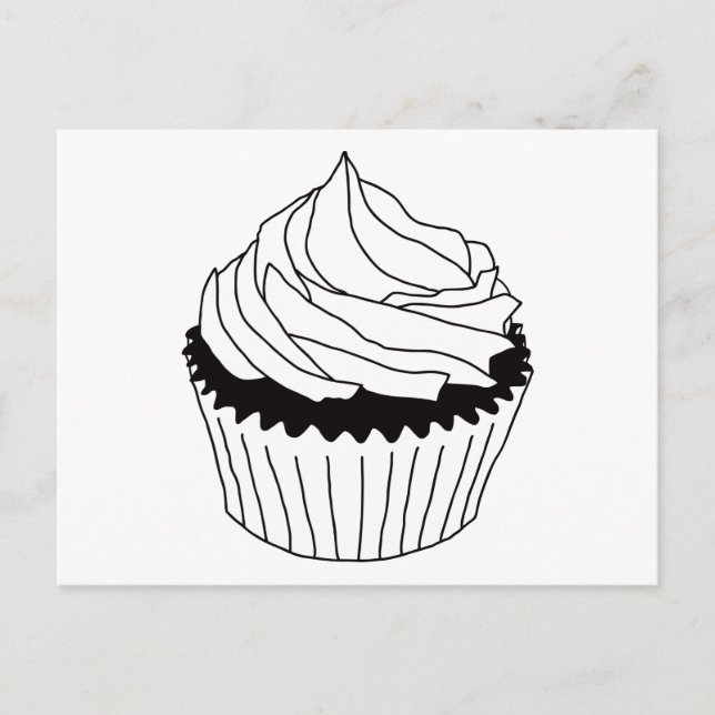 Cartão Postal Escrivores do cupcake (Frente)