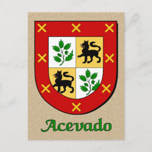 Cartão Postal Escudo da família Acevado