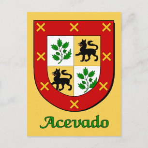 Cartão Postal Escudo da família Acevado