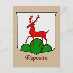 Cartão Postal Escudo Herádico da Família Esposito