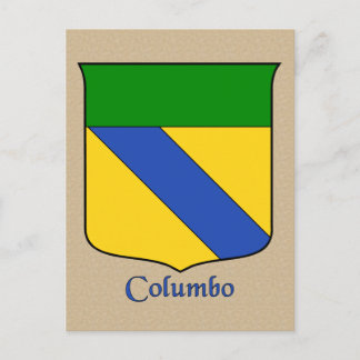 Cartão Postal Escudo Heráldico Columbo