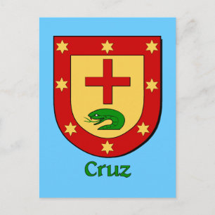 Cartão Postal Escudo Heráldico da Família Cruz